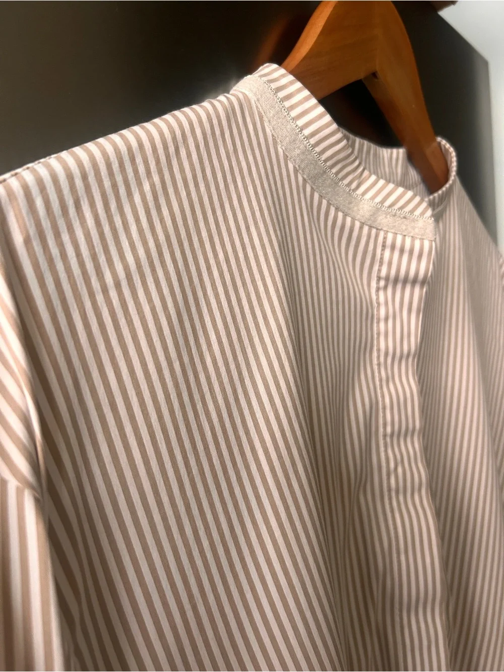 Lafayette 148 New York Striped Tunic Blouse Medium High Low Hem - Picture 5 of 10